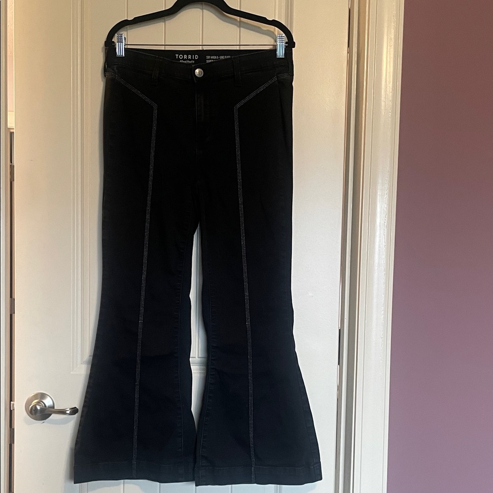 Torrid Sky-High A-Line Flare Super Soft Jean Sz 10S